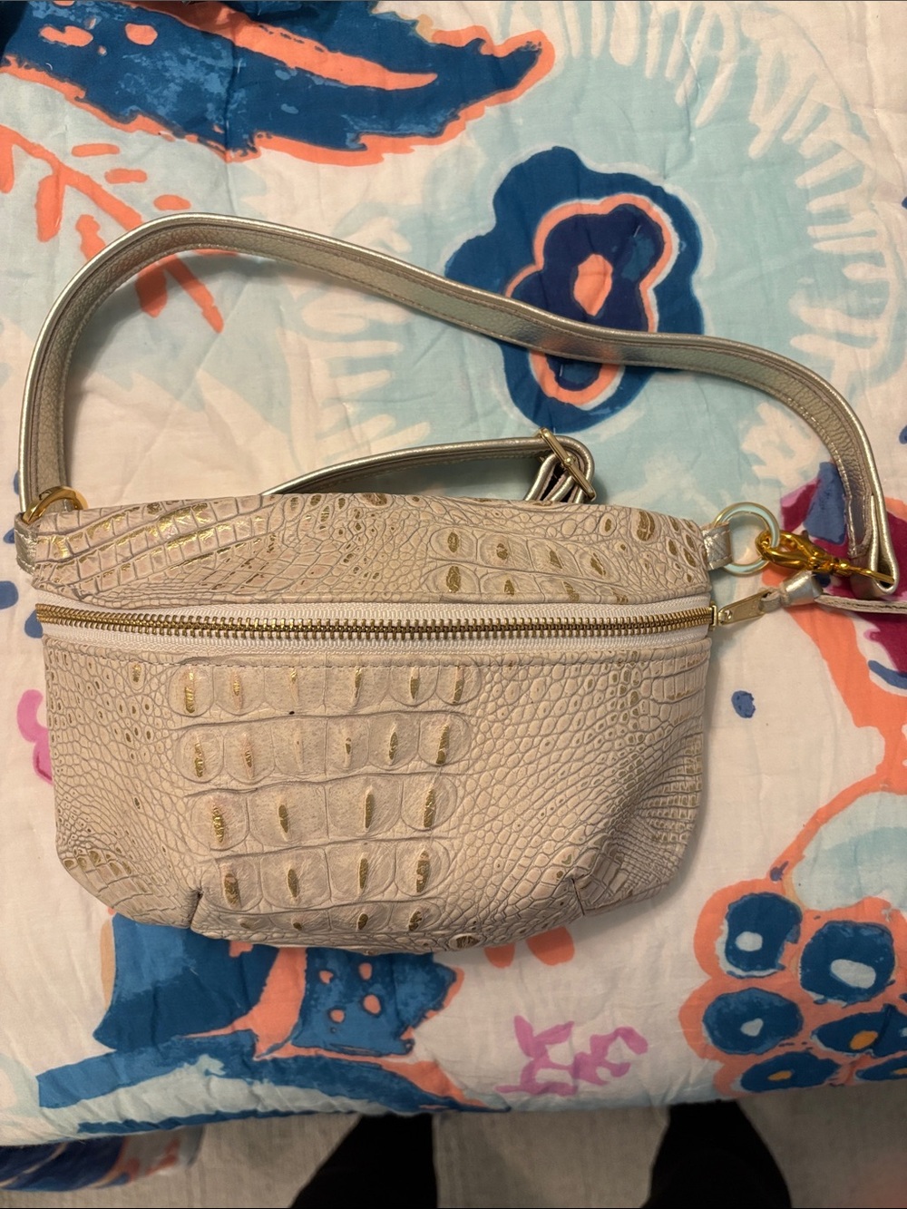 Satchel Handmade Croc Petite Solene Crossbody